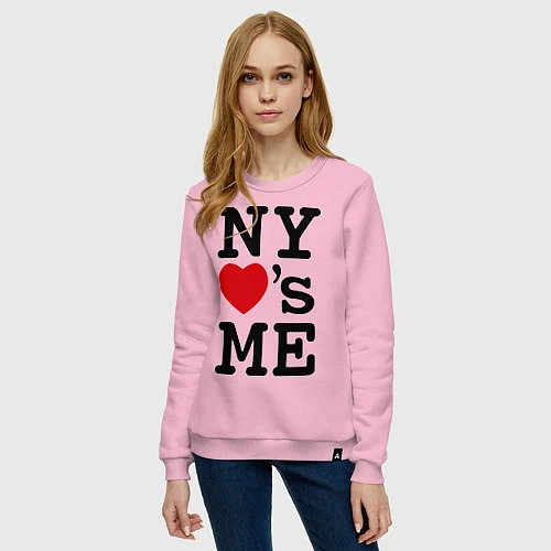 Женский свитшот NY loves me / Светло-розовый – фото 3