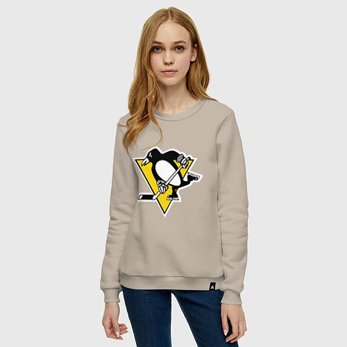 Женский свитшот Pittsburgh Penguins: Malkin 71 / Миндальный – фото 3