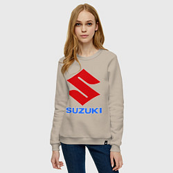 Свитшот хлопковый женский Suzuki, цвет: миндальный — фото 2