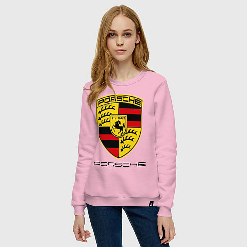 Женский свитшот Porsche Stuttgart / Светло-розовый – фото 3