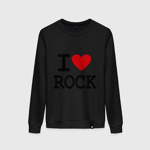 Женский свитшот I love Rock / Черный – фото 1