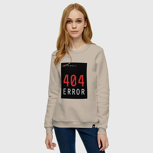 Женский свитшот 404 Error / Миндальный – фото 3