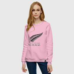 Свитшот хлопковый женский New Zeland: All blacks, цвет: светло-розовый — фото 2