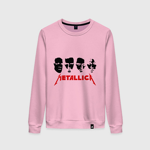 Женский свитшот Metallica (Лица) / Светло-розовый – фото 1