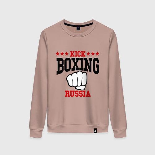 Женский свитшот Kickboxing Russia / Пыльно-розовый – фото 1