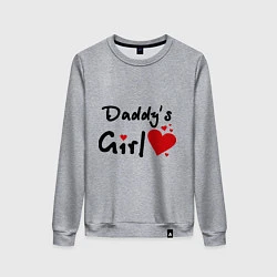 Свитшот хлопковый женский Daddys Girl, цвет: меланж