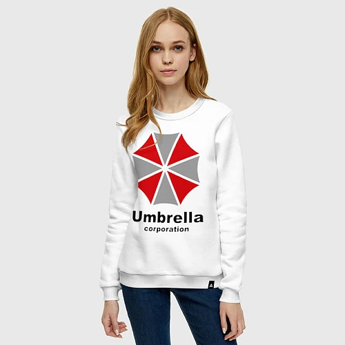 Женский свитшот Umbrella corporation / Белый – фото 3