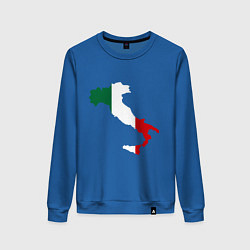Свитшот хлопковый женский Италия (Italy), цвет: синий