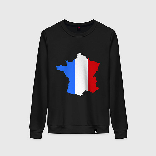 Женский свитшот Франция (France) / Черный – фото 1