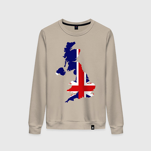 Женский свитшот Великобритания (Great Britain) / Миндальный – фото 1