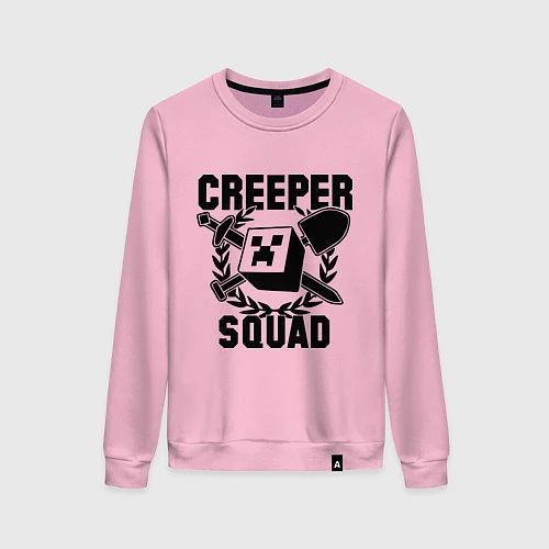 Женский свитшот Creeper Squad / Светло-розовый – фото 1