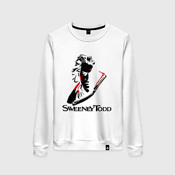 Свитшот хлопковый женский Sweeney Todd, цвет: белый