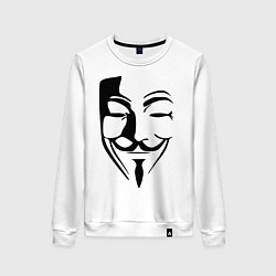 Свитшот хлопковый женский Vendetta Mask, цвет: белый