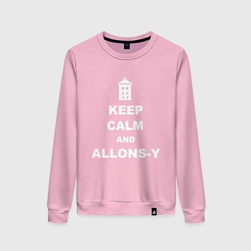 Женский свитшот Keep Calm & Allons-Y / Светло-розовый – фото 1