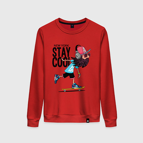 Женский свитшот Stay cool / Красный – фото 1