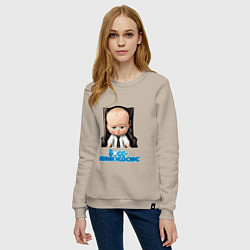 Свитшот хлопковый женский Boss Baby, цвет: миндальный — фото 2