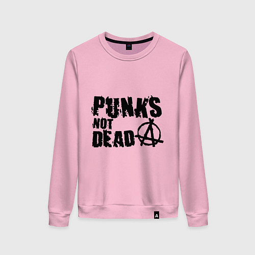 Женский свитшот Punks not dead / Светло-розовый – фото 1