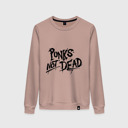 Женский свитшот Punks not dead / Пыльно-розовый – фото 1