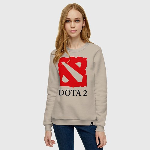 Женский свитшот Dota 2: Logo / Миндальный – фото 3