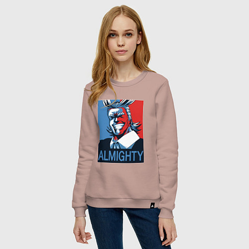 Женский свитшот Моя геройская академия / Пыльно-розовый – фото 3