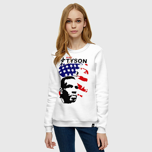 Женский свитшот Mike Tyson: USA Boxing / Белый – фото 3