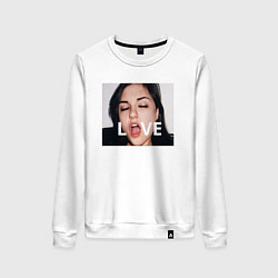Свитшот хлопковый женский Sasha Grey LOVE, цвет: белый