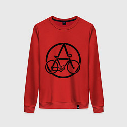 Свитшот хлопковый женский Anarchy Bike, цвет: красный