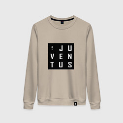 Свитшот хлопковый женский Juventus FC: Black Collection, цвет: миндальный