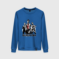 Свитшот хлопковый женский Группа Green Day, цвет: синий
