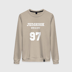 Свитшот хлопковый женский Jungkook 97, цвет: миндальный