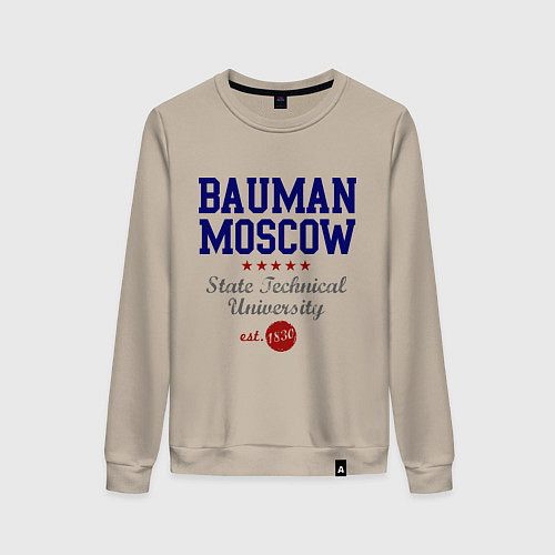 Женский свитшот Bauman STU / Миндальный – фото 1