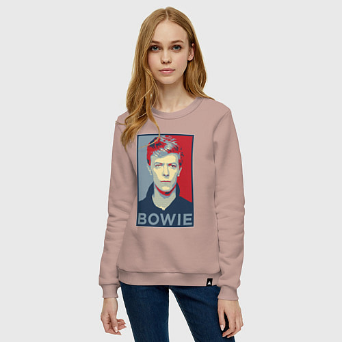 Женский свитшот Bowie Poster / Пыльно-розовый – фото 3