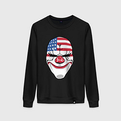 Свитшот хлопковый женский American Mask, цвет: черный