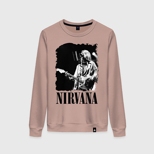 Женский свитшот Black Nirvana / Пыльно-розовый – фото 1