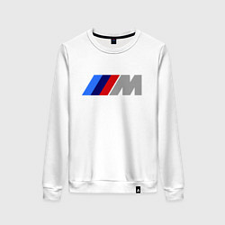 Свитшот хлопковый женский BMW M, цвет: белый