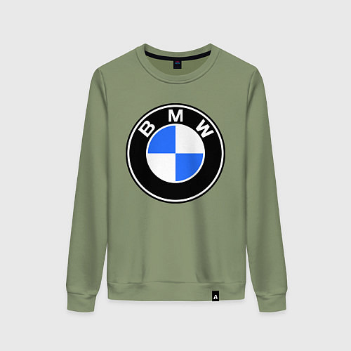Женский свитшот Logo BMW / Авокадо – фото 1