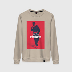 Свитшот хлопковый женский Slim Shady: Eminem, цвет: миндальный