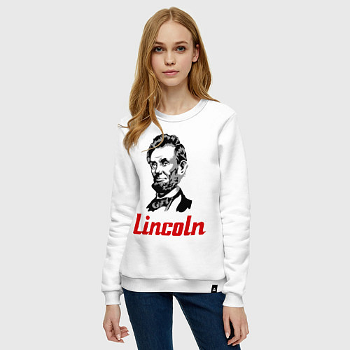 Женский свитшот Abraham Lincoln / Белый – фото 3