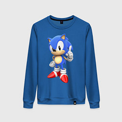 Свитшот хлопковый женский Classic Sonic, цвет: синий