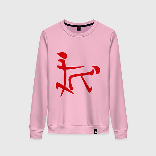 Женский свитшот Иероглиф: любовь / Светло-розовый – фото 1