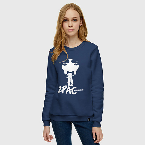 Женский свитшот 2Pac: All Eyez On Me / Тёмно-синий – фото 3