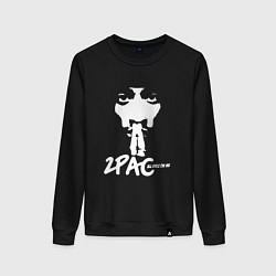 Свитшот хлопковый женский 2Pac: All Eyez On Me, цвет: черный