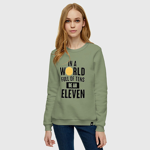 Женский свитшот Be A Eleven / Авокадо – фото 3