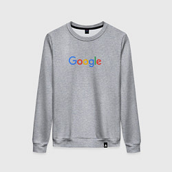 Свитшот хлопковый женский Google, цвет: меланж