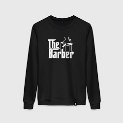 Свитшот хлопковый женский The Barber Godfather, цвет: черный