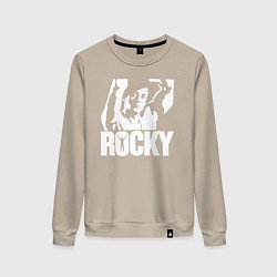 Свитшот хлопковый женский Rocky Balboa, цвет: миндальный