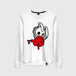 Свитшот хлопковый женский Злой зайчик, цвет: белый