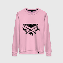 Свитшот хлопковый женский Hunter Sportsman, цвет: светло-розовый
