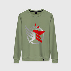 Свитшот хлопковый женский N7 Elite, цвет: авокадо