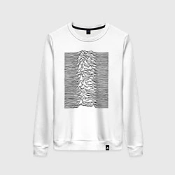 Свитшот хлопковый женский Unknown Pleasures, цвет: белый